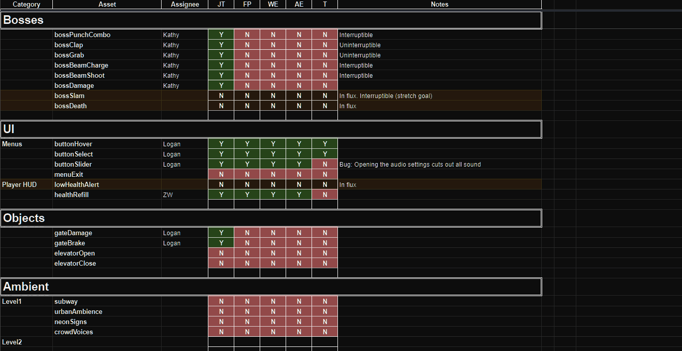 Audio Asset List 2