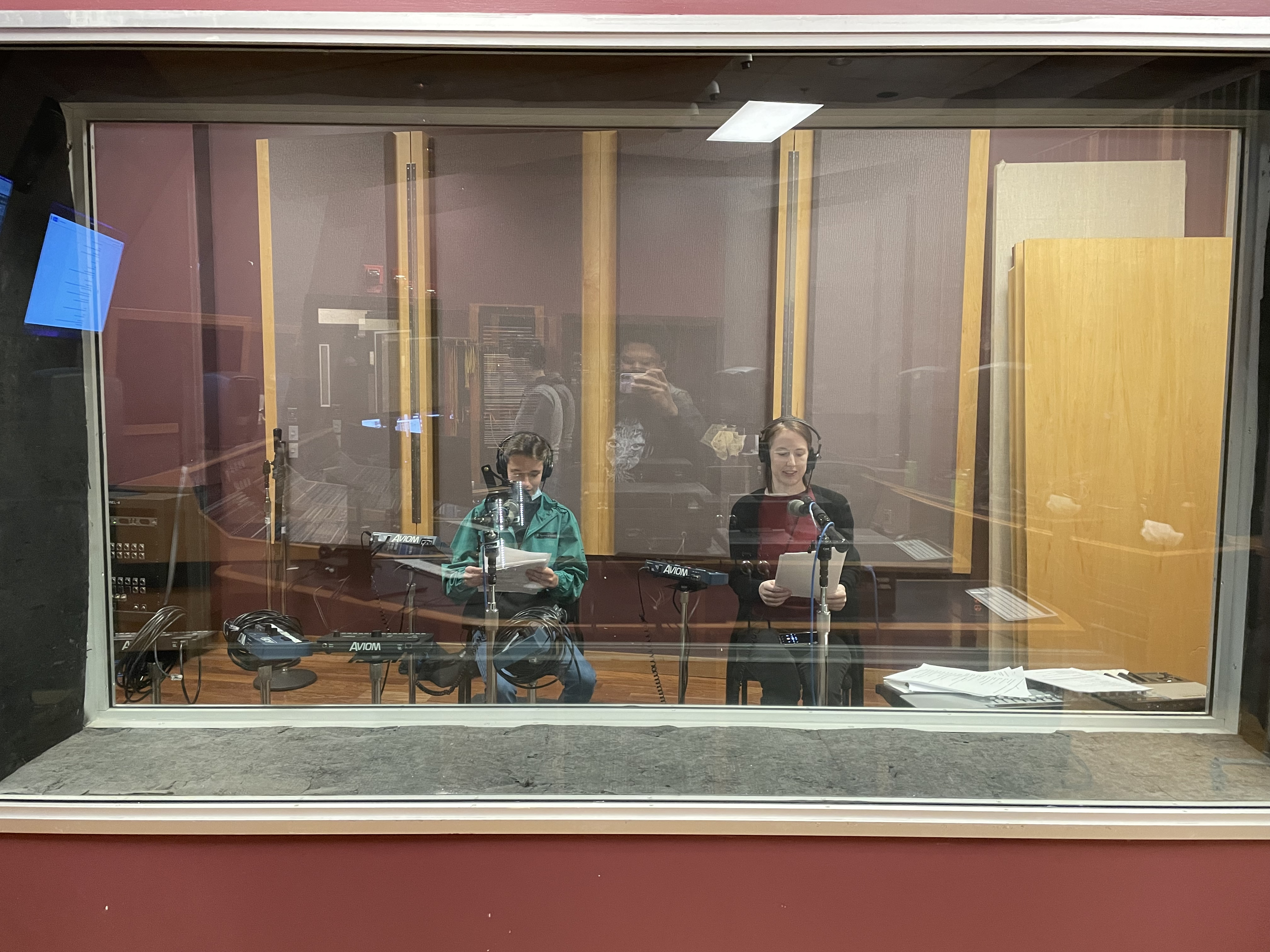 Lea and Gibby Recording Lines