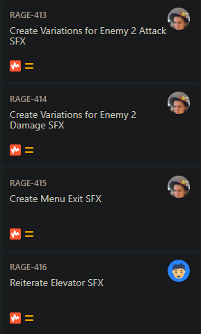 Next Sprint's New Jira Tasks